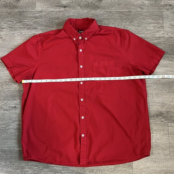 EXPRESS Mens Short Sleeve Button Down Shirt, Size XL - Picture 3 of 5